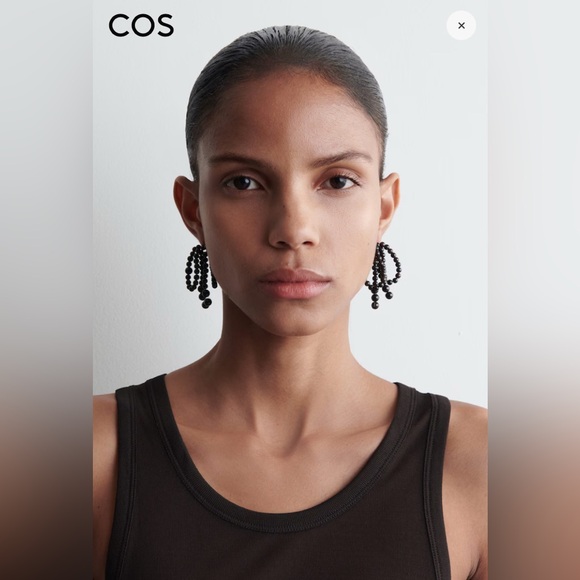 COS Jewelry - New COS Garnet Bow Beaded Earrings